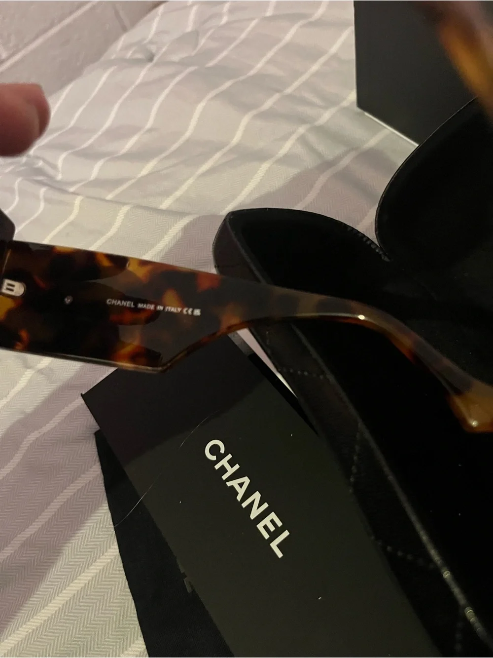 CHANEL Brown Gradient Oversized Square Sunglasses